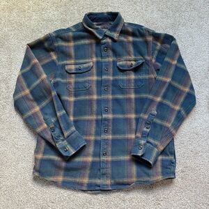 Orvis Men's Plaid Flannel Shirt Size Large